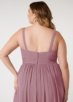 Azazie Chanel Bridesmaid Dresses Vintage Mauve A-Line Pleated Chiffon Dress image11