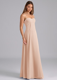 Azazie Valentine Bridesmaid Dresses English Rose A-Line Corset Chiffon Dress image5