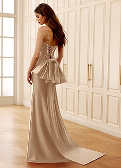 Arizona Champagne Abito da ballo in pizzo con strass e corsetto image4