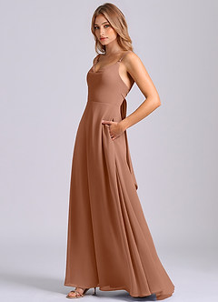 Azazie Beatrice Bridesmaid Dresses Bronzer A-Line Sweetheart Neckline Chiffon Dress image5