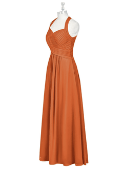 Azazie Claudia Bridesmaid Dresses Cinnamon A-Line Sweetheart Neckline Chiffon Dress image9