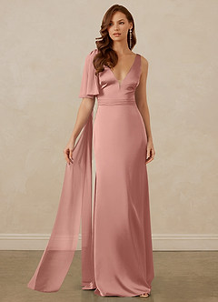 Christian Siriano Bridal for Azazie 1011 Bridesmaid Dresses Rosette Mermaid Bow Stretch Satin Dress image6