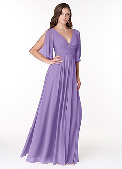 Azazie Temeka Bridesmaid Dresses Tahiti A-Line Ruched Chiffon Dress image4