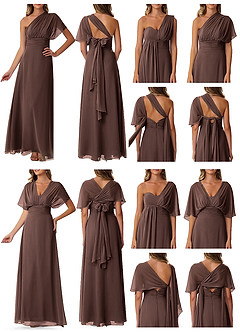Azazie Fifi Bridesmaid Dresses Ganache A-Line Strapless Chiffon Convertible Dress image10