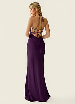 Valerianaire Grape Beading Satin Prom Dress image2