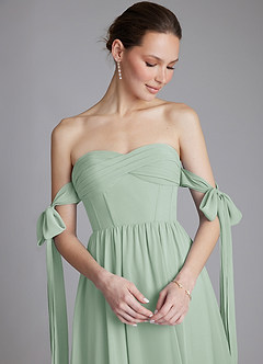 Azazie Ayanna Suknie dla druhen Linia A Zza ramienia Szyfon Do ziemi Sukienka image5