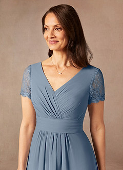 Azazie Polly Mother of the Bride Dresses Twilight A-Line Lace Chiffon Dress image8
