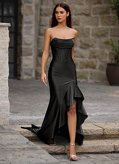 Siren Black Mermaid Prom Dress image4