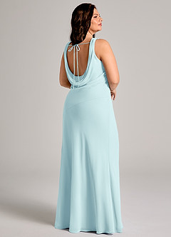 Azazie Rylina Bridesmaid Dresses Sea Glass Mermaid Pleated Chiffon Dress image8