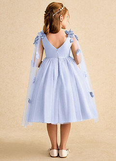 Azazie Staria Flower Girl Dresses Lavender Ball-Gown Ruched Tulle Dress image2