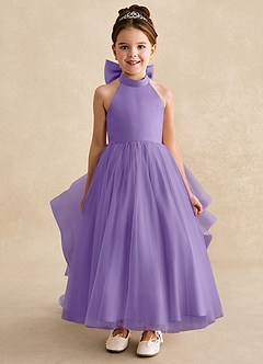 Azazie Bev Flower Girl Dresses Tahiti A-Line Convertible Tulle Dress image3