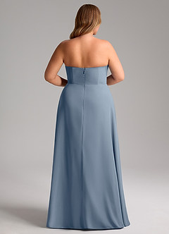 Azazie Wren Bridesmaid Dresses Twilight A-Line Side Slit Chiffon Convertible Dress image15