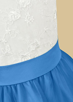 Azazie Vetty Flower Girl Klänningar Klänning A-Line i Tyll Spets image11