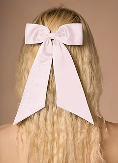 front Fermaglio per capelli con fiocco colorato ricamato personalizzato