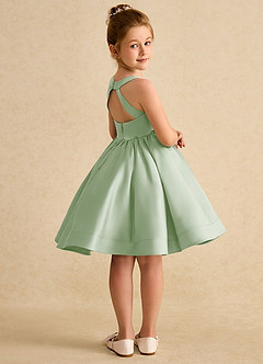 Azazie Julietta vestidos de niña de las flores Vestido de Salvia Polvorienta de Tul de Princesa con Convertible image8