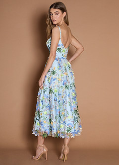 Sandy Sky Blue Multi Midi Dress image5