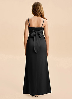 Azazie Christen Junior Klä av A-Line i Stretch Satin Plisserad image5