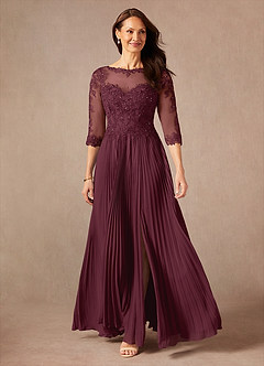 Azazie Corinne Mother of the Bride Dresses Cabernet A-Line Sequins Chiffon Dress image3