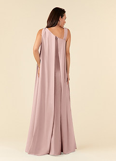 Azazie Franchesca Mother of the Bride Dresses Dusty Rose Mermaid Pleated Stretch Chiffon Dress image5
