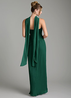 Azazie Tierney Bridesmaid Dresses Emerald A-Line Strapless Chiffon Convertible Dress image10