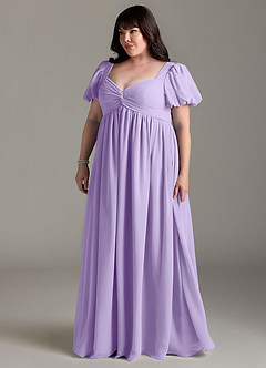 Azazie Madisynn Maternity Bridesmaid Dresses Bow Chiffon Floor-Length Dress image8