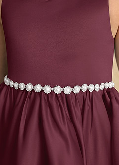 Azazie Julietta Robe Demoiselle D'honneur Fillette Robe Princesse en Tulle Convertible Cabernet image10