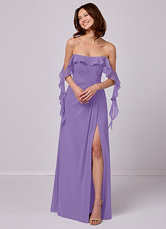 Barbie ♥ Azazie Bridesmaid Dresses Tahiti A-Line Off the Shoulder Chiffon Convertible Dress image4