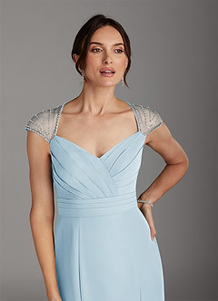 Azazie Blanchett Final Sale Sky Blue Mermaid Sequins Chiffon Dress image7