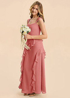 Azazie Sloane Junior Antique Rose A-Line Sweetheart Neckline Chiffon Dress image5