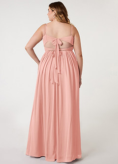 Azazie Zeya Bridesmaid Dresses Rosette A-Line V-Neck Pleated Chiffon Dress image7