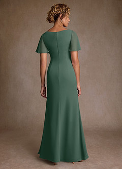 Azazie Suffolk Moeder van de bruid jurken A-Lijn Jurk van Chiffon Geplooid Zeemos image3