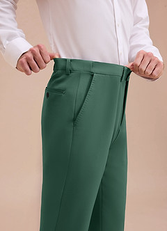 front Ethan Eucalyptus Refined Weave Dress Pants