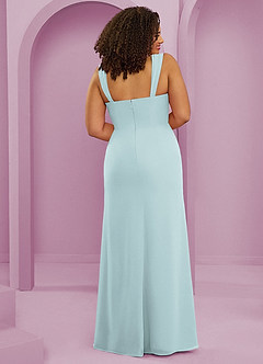 Barbie ♥ Azazie Brautjungfernkleider Meerjungfrau-Linie Plissee Chiffon Kleid Nebel image7