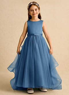Azazie Lior Flower Girl Dresses Twilight Ball-Gown Pleated Tulle Dress image2
