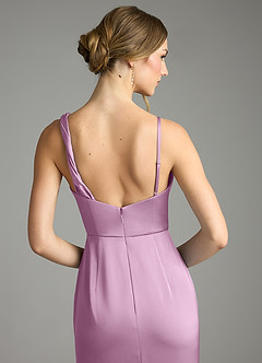 Azazie Samara Bridesmaid Dresses Wisteria Mermaid Pleated Stretch Satin Dress image6