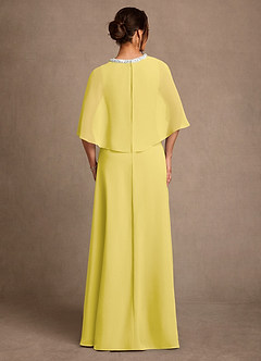 Azazie Winnifred Suknie dla Matki Panny Młodej Linia A Zroszony Szyfon Długość podłogi Sukienka image3