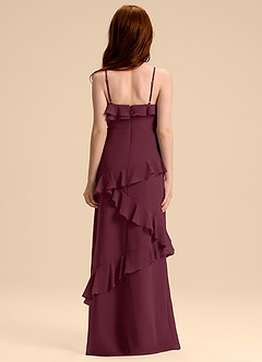 Azazie Evara Junior Vestido de Cabernet de Gasa de Corte en A image2