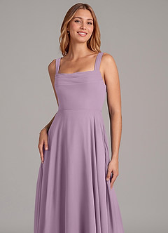Azazie Shaude Bridesmaid Dresses Wisteria A-Line Pleated Chiffon Dress image5
