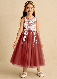 Azazie Sundae Flower Girl Klänningar Klä Balklänning i Spets image5