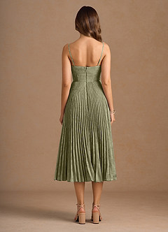 Annie Pistachio Pleated Midi Dress image2