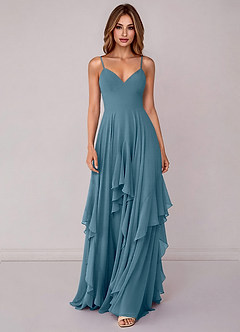 Azazie Zaina Bridesmaid Dresses Bermuda A-Line Chiffon Dress image4