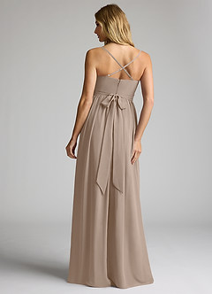 Azazie Llana Maternity Bridesmaid Dresses A-Line Chiffon Floor-Length Dress image2