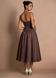 Midi jurk Teylora Truffel image6