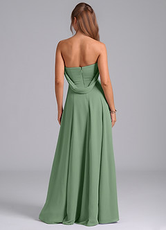 Azazie Almina Jurken voor bruidsmeisjes Converteerbaar Jurk van Chiffon met A-Lijn Off the Shoulder Matcha image7