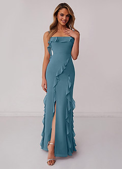 Barbie ♥ Azazie Bridesmaid Dresses Bermuda Sheath Bow Chiffon Dress image1