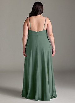 Azazie Akita Bridesmaid Dresses Eucalyptus A-Line Chiffon Dress image6