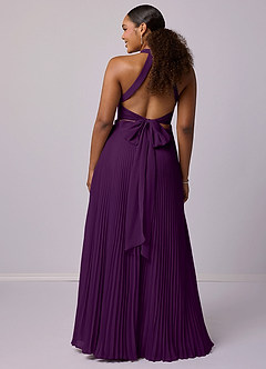 Barbie ♥ Azazie Bridesmaid Dresses Grape A-Line Pleated Chiffon Dress image8