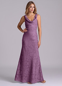 Azazie Rylina Final Sale Wisteria Mermaid Floral Burnout Dress image4