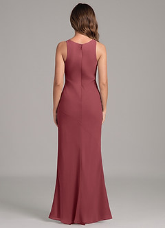 Azazie Allettie Bridesmaid Dresses Merlot Mermaid Chiffon Dress image2