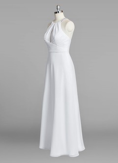 Azazie Selena Wedding Dresses Sheath Sequins Chiffon Floor-Length Dress image10